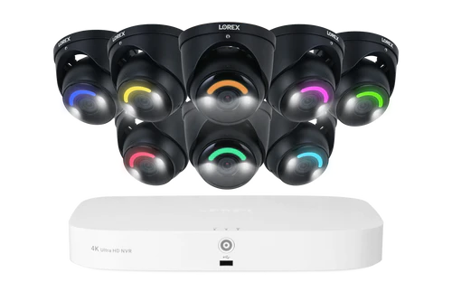 Fusion 4K 16 Camera Capable (8 Wired and 8 Wi-Fi) 2TB Wired NVR System with Dome Cameras Featuring Smart Security Lighting & Professional Installation