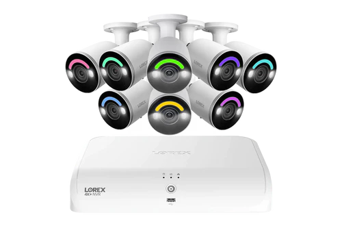Fusion 4K NVR System with Bullet Cameras Featuring Smart Security Lighting & Professional Installation