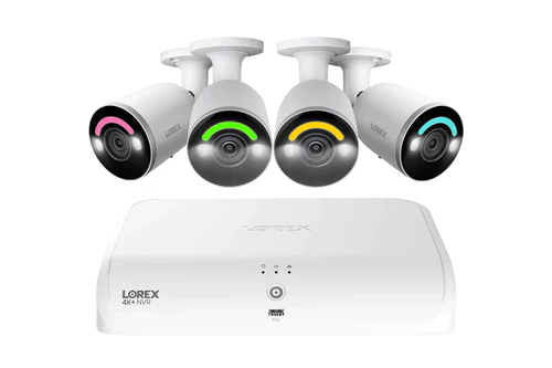 Fusion 4K NVR System with Bullet Cameras Featuring Smart Security Lighting & Professional Installation