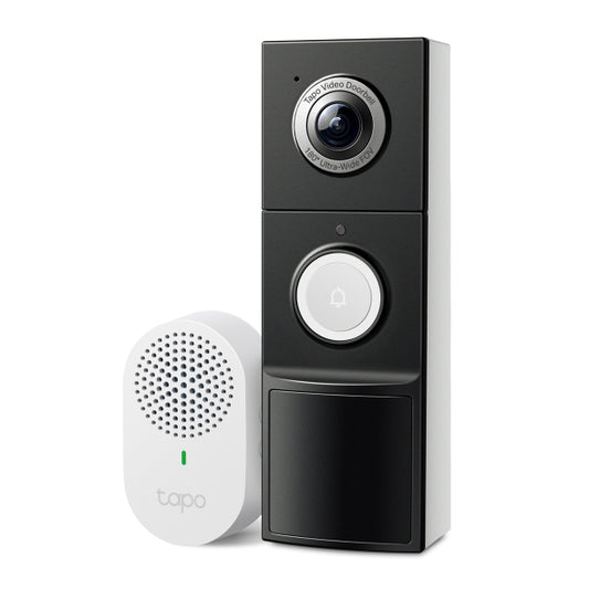 Smart Video Doorbell Camera with Chime, Battery or Wired, 2K QHD Color Night Vison. Installation included.